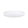 Avet Plato Blanco Redondo de 19.5 cm Diámetro, con Ala y Efecto Alabastro (Pack de 6 Unidades)